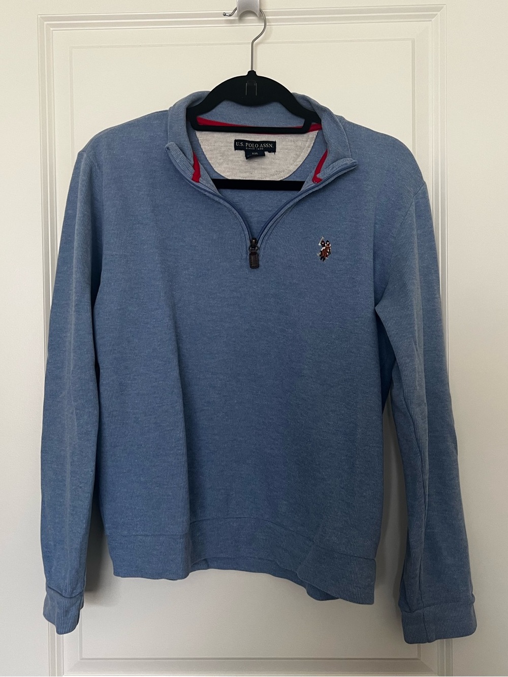 Light Blue Quarter Zip US Polo Assn size XXL youth 18 fits women’s small
